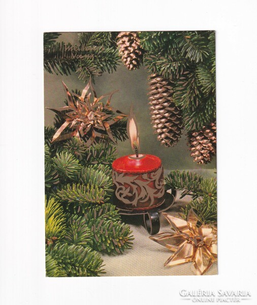 K:040 Karácsonyi képeslap (aranyozással)