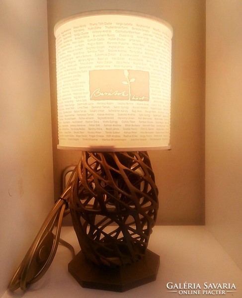 Relic table lamp from the unique film series 'Friends', 23 years with the names of the actors, etc