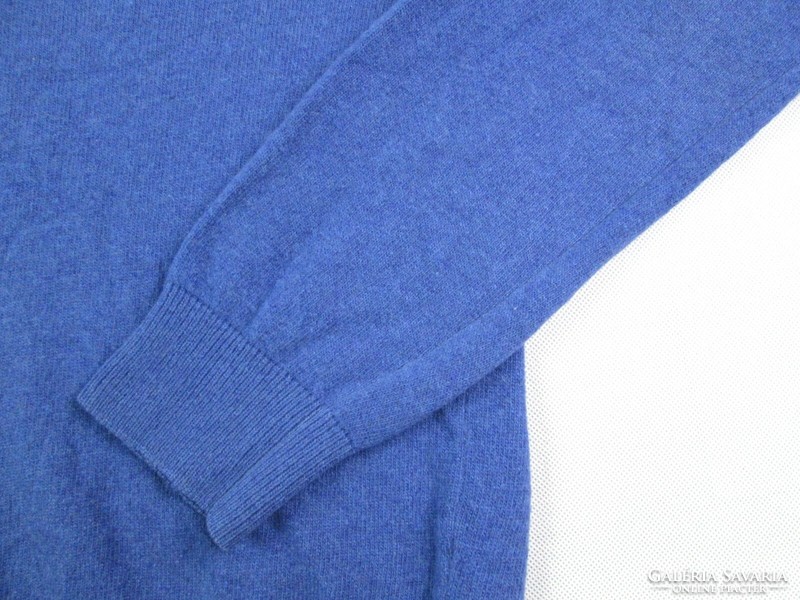 Original lacoste (s / m) elegant long-sleeved men's pastel blue wool sweater