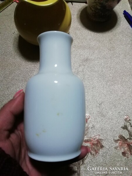 Hollóházi porcelán váza hófehér