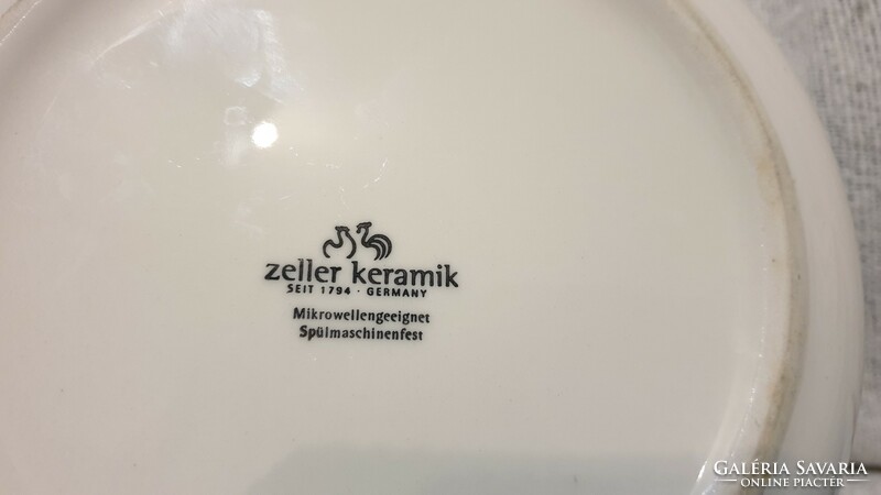 Porcelán baba tányér - ételt melegen tartó - Zeller kerámia