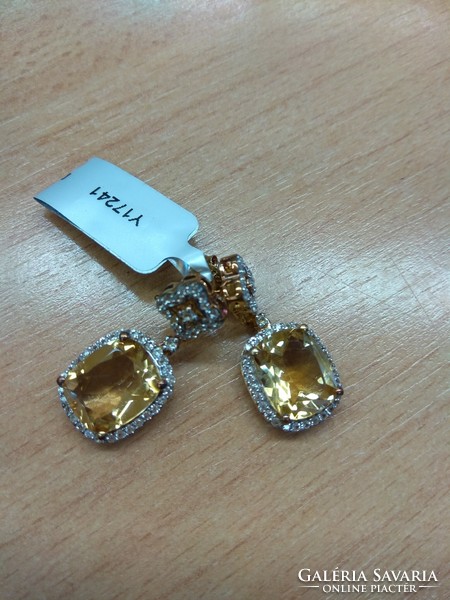 Silver, gold-plated earrings