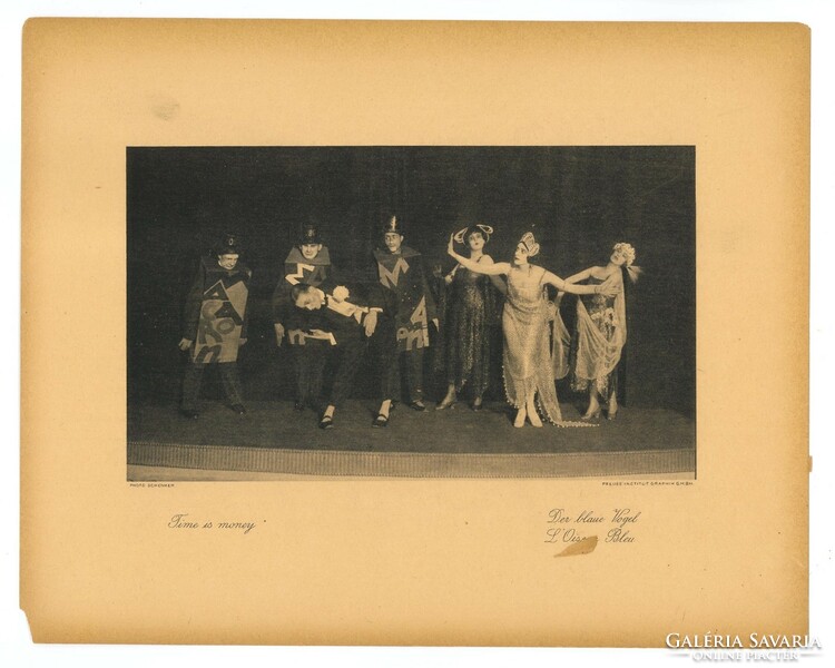 Ritka Karl Schenker eredeti 'Der blaue Vogel' színház art-deco/bauhaus fénykép Berlin 1920's