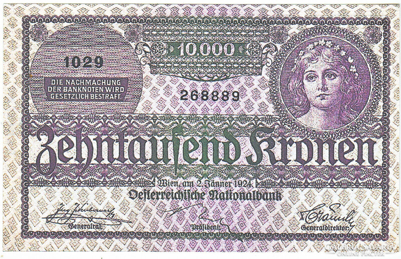 Ausztria 10000 Osztrák korona 1924 REPLIKA