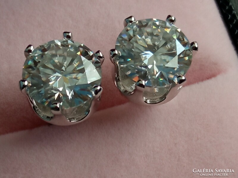 Moissanite diamond 925 silver earrings 3ct-3 ct 9 mm
