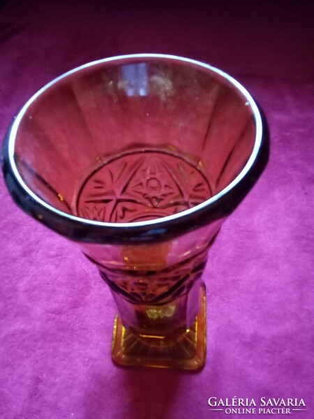 Árt Deco cseh üveg váza készlet 2 darabos ünnepi alkalomra