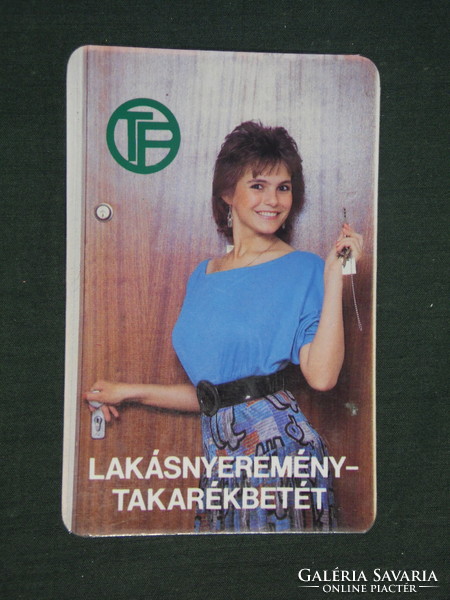 Kártyanaptár, OTP Takarékpénztár, erotikus női modell,1988 ,   (2)