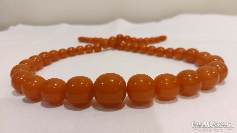 Russian antique honey-colored amber necklaces