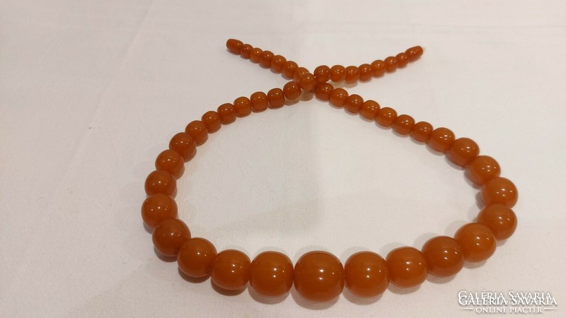 Russian antique honey-colored amber necklaces