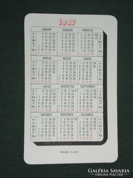Card calendar, bee waste recycling company, graphic artist, 1987, (2)