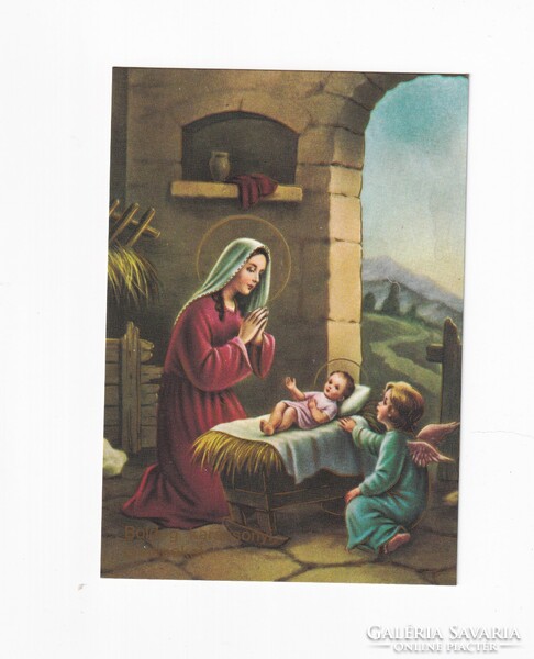 K:166 Christmas postcard, postal clean, religious