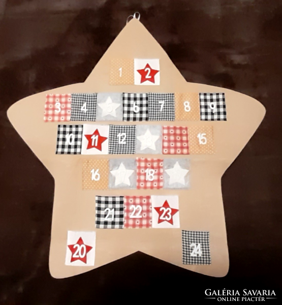 Advent star-shaped calendar