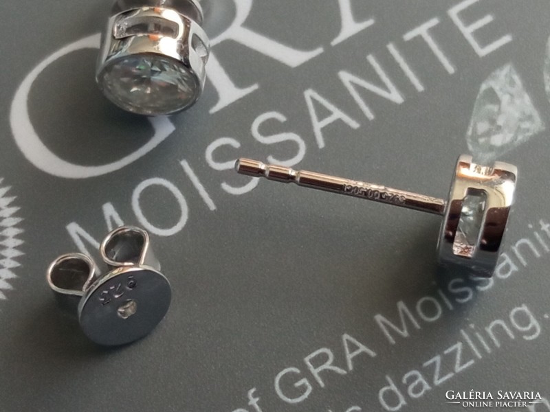 Moissanite diamond 0.5 Ct 925 silver earrings