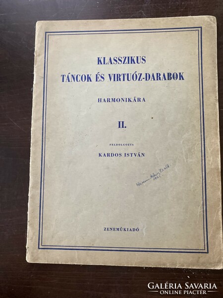 Kardos István: Klasszikus táncok és virtuóz-darabok harmonikára II. (Nehézségi fok: V-VII.év)