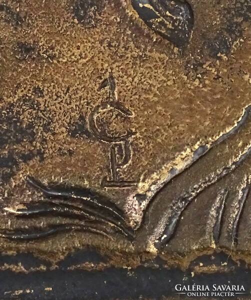 1P206 xx. Century gallery artist: water world bronze relief 28 x 13 cm