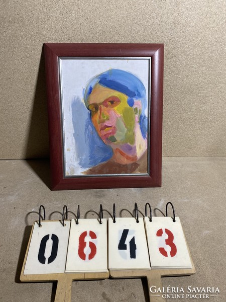 Férfi portré, olaj, fán,  festmény, 31 x 40 cm-es nagyságú.
