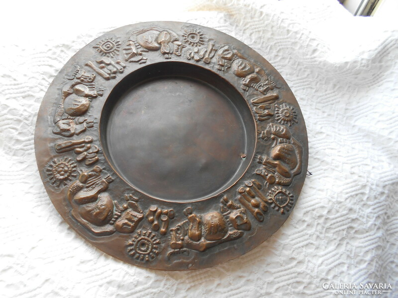 Metal wall plate, 29.5 cm, bought at the art gallery in the 70s