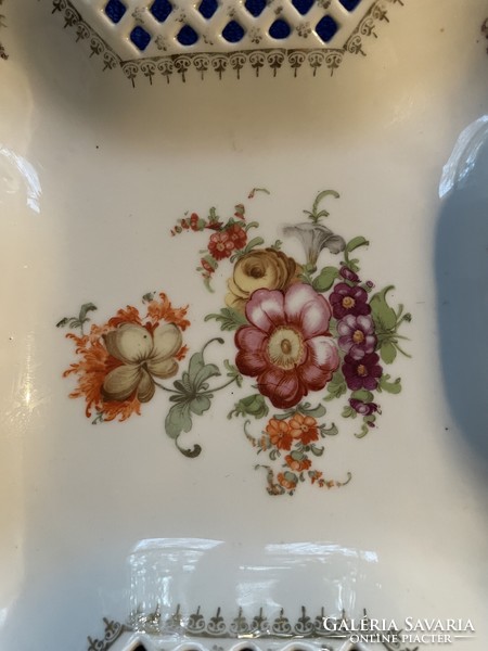 Victoria Czech-Slovak porcelain serving bowl, square