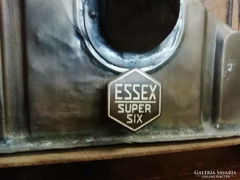 Car coolant inlet, complete tank cap and part of Essex car radiator, displayable ornament
