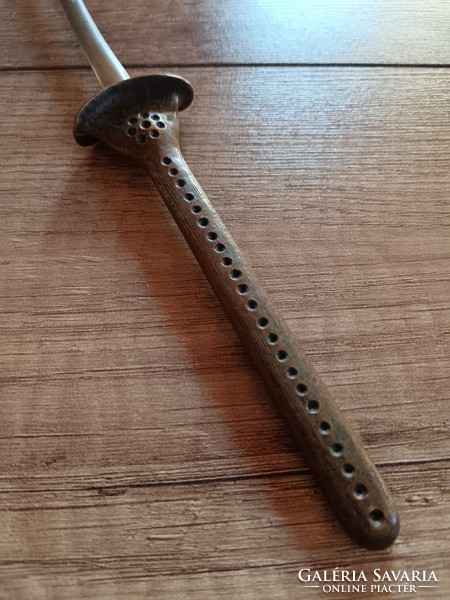 Old artisan bronze leaf opener