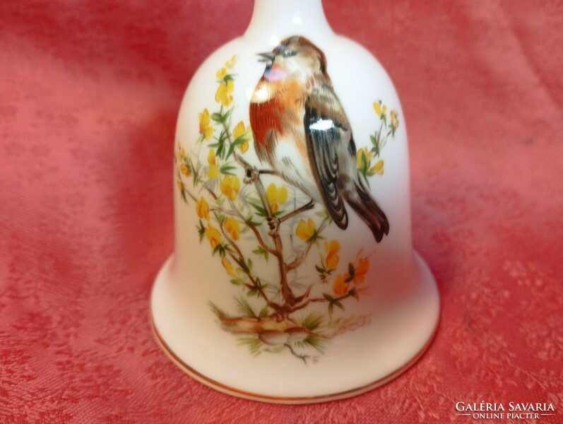 Madaras porcelán asztali csengő