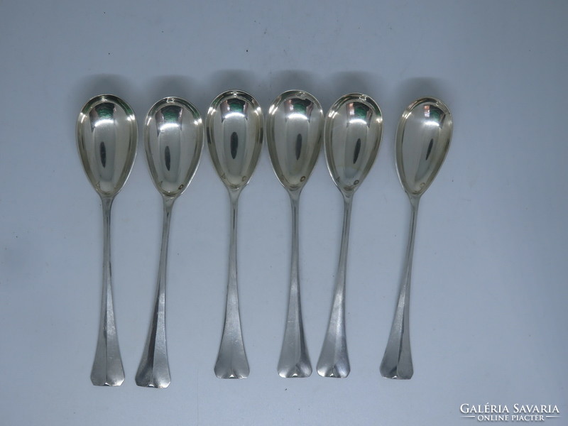 6 silver compote spoons