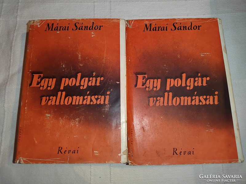 Márai Sándor  - Egy ​polgár vallomásai  - Révai kiadás 1940 (*)
