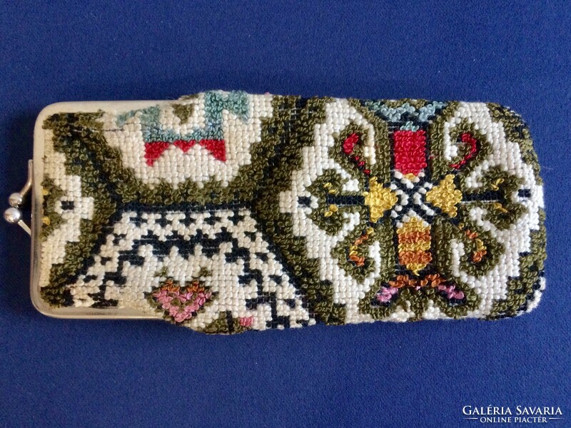 Embroidered glasses case-holder-Aztec embroidery