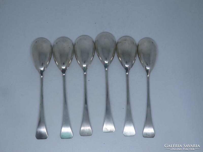 6 silver compote spoons