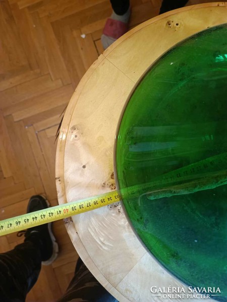 Óriási Art deco zöld padló váza