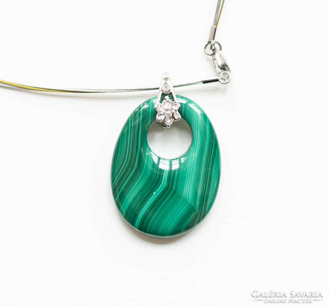 Malachite stone necklaces - necklace, mineral / semi-precious stone jewelry