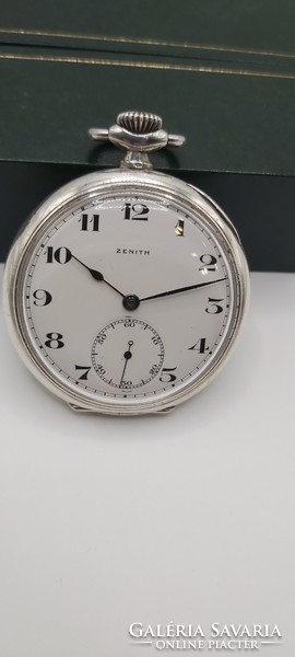 Brand new silver zenith 15 stone pocket watch
