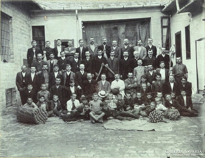 1P460 Szegedi Kenderfonógyár csoportkép fotográfia ~1925