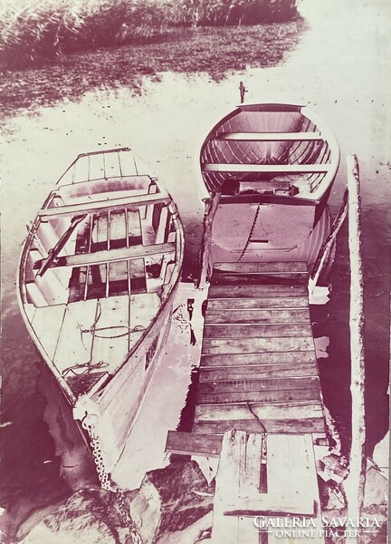 From the legacy of photographer József Harkácsi -- boats.