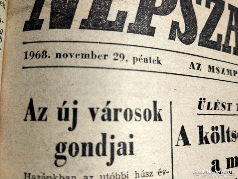 1968 November 29 / people's freedom / for birthday, as a gift :-) original, old newspaper no.: 25869