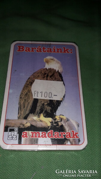 Retro unopened Hungarian tamas and hops - our friends are the birds. Playing card according to the pictures