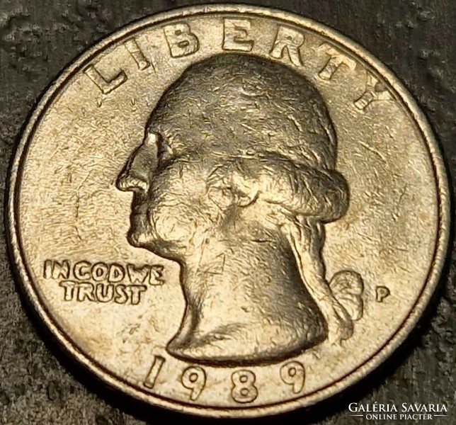 ¼ Dollar, 1989.P., ﻿Washington quarter