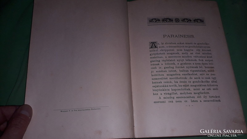 1896. Ferencz Kölcsey: parainesis book, lamps according to the pictures