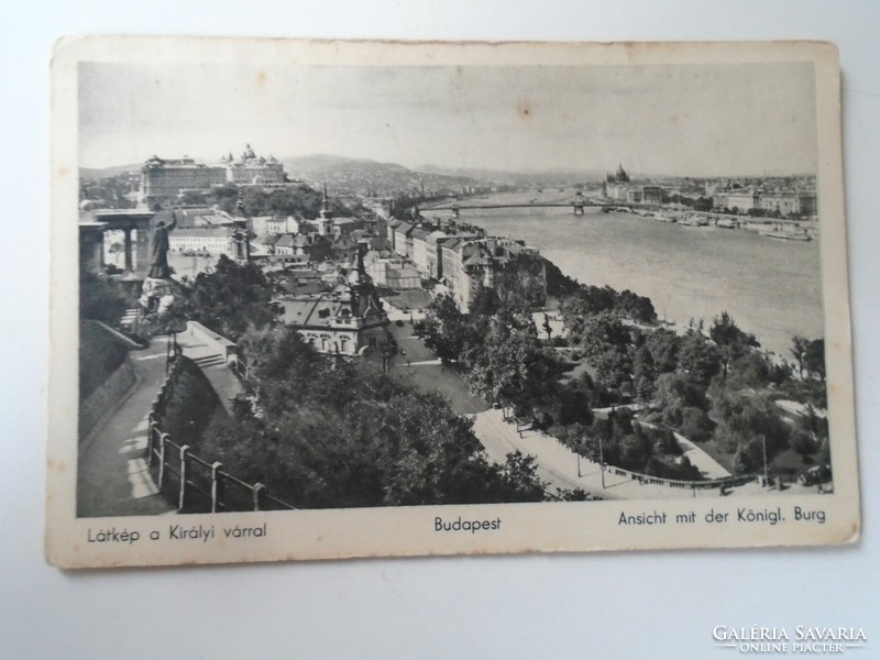D199397    Budapest - Látkép a Királyi várral  1930k