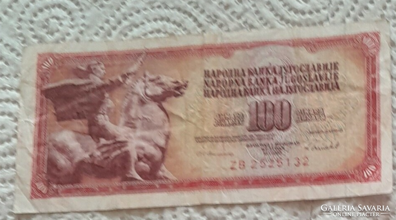 Yugoslavian 100 dinars (banknote-1986)