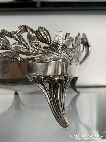 Art Nouveau silver center plate