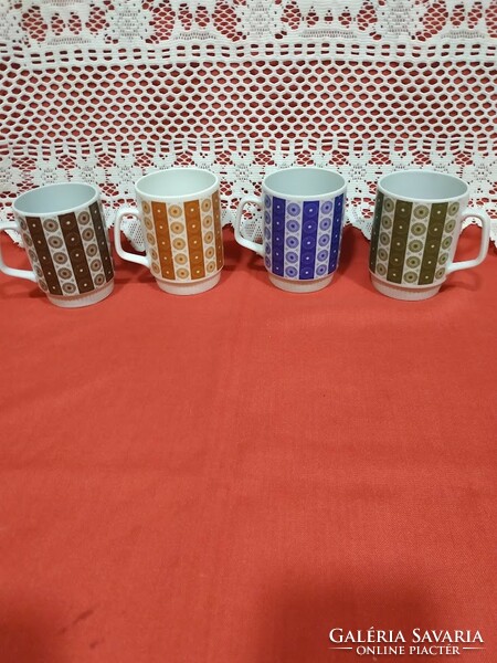 Rare and interesting skirted porcelain mugs with beautiful patterns