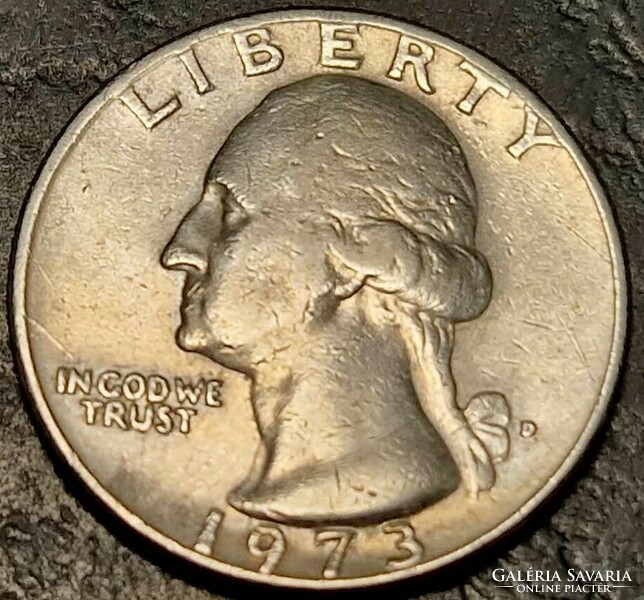 ¼ Dollar, 1973.D., Washington quarter