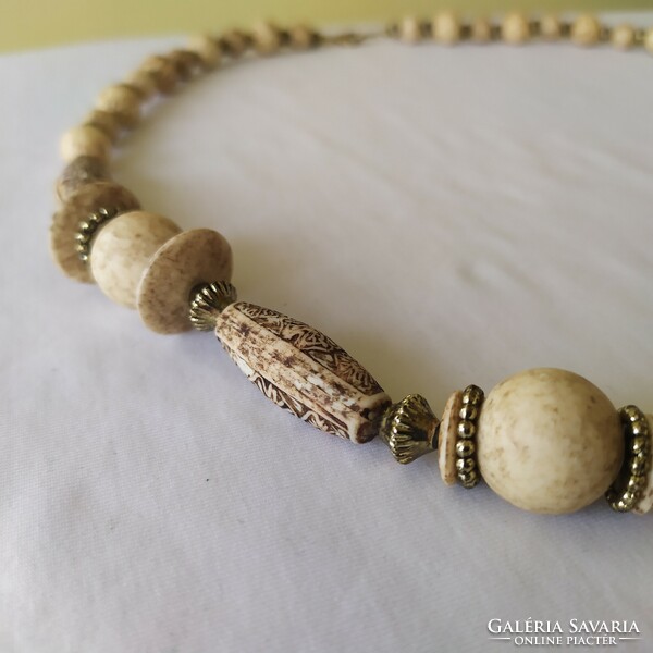 Carved bone necklace for sale! African souvenir