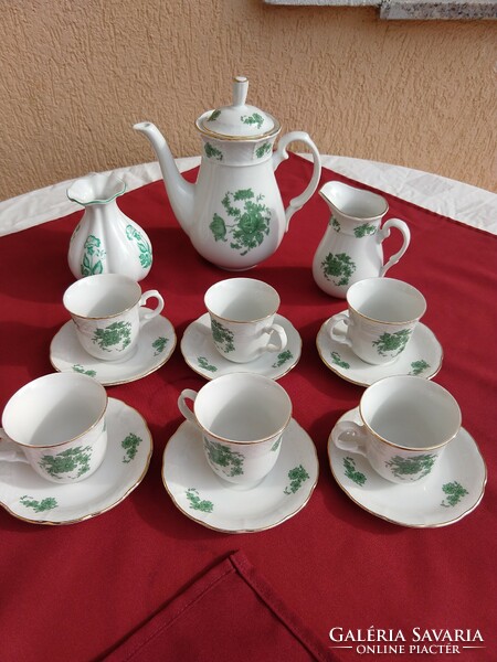 Czech 6-person coffee set,,+Zsolnay vase,, flawless,,