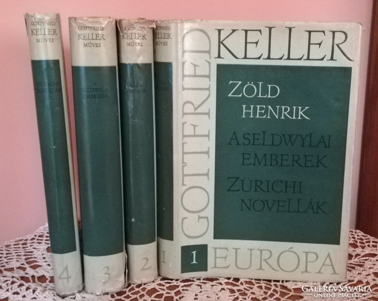 Gottfried Keller Művei I-IV. kötet Európa Kiadó 1963