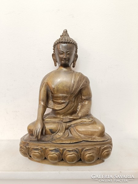 Antik buddha buddhista nagy patinás bronz szobor 370 8044