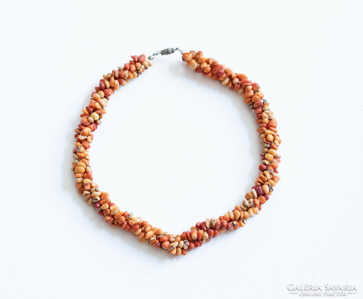 Orange coral necklaces - necklace