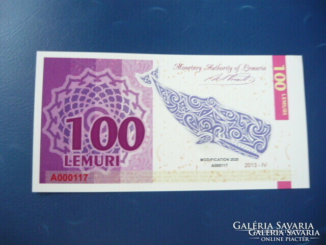 Lemuria 100 Lemurian 2013 whales! Rare fantasy paper money! Ouch!