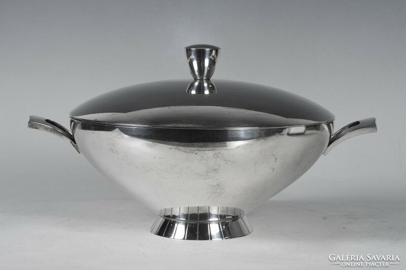 Silver bowl with lid